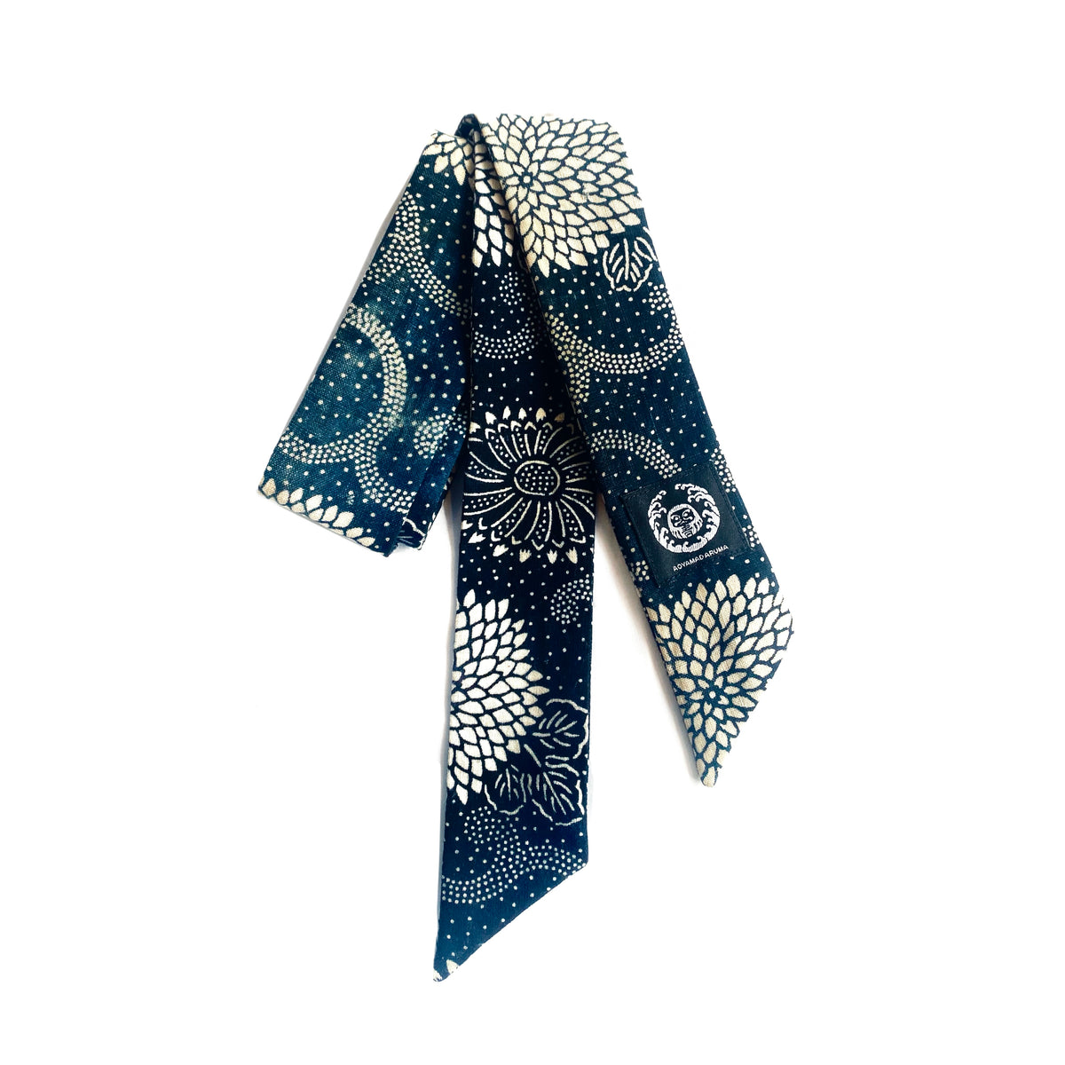 Aoyama Daruma indigo dye kofu petit scarf necktie 藍染 古布