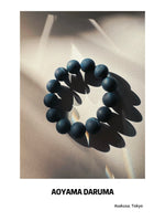Aoyama Daruma indigo dye bamboo bracelet 竹ビーズ 藍染ブレスレット