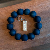 Aoyama Daruma indigo dye bamboo bracelet 竹ビーズ 藍染ブレスレット