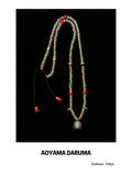 Aoyama Daruma silver brass copper trade beads daruma necklace トレードビーズ だるま ネックレス