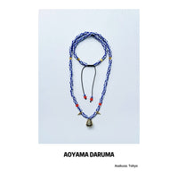 Aoyama Daruma silver brass copper trade beads daruma necklace トレードビーズ だるま ネックレス