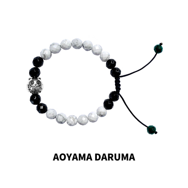 Aoyama Daruma Panda daruma bracelet 天然石 パンダだるま ブレスレット