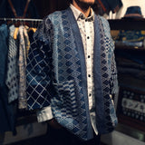 Aoyama Daruma indigo dye sashiko patchwork hanten jacket 藍染 刺し子 パッチワーク 半纏 ジャケット【Pre-order/受注生産 OK】