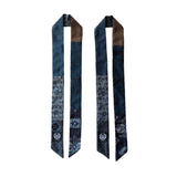 Aoyama Daruma indigo mud dye silk petit scarf necktie 藍泥染め シルク スカーフ ネクタイ